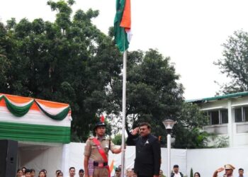 Anand Bardhan hoisted the tricolor