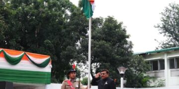 Anand Bardhan hoisted the tricolor