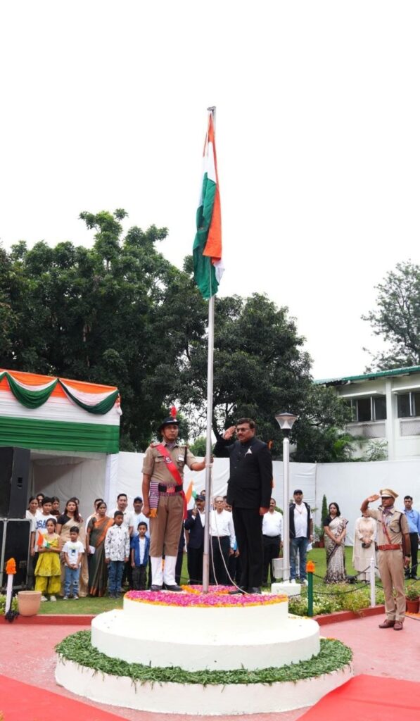 Anand Bardhan hoisted the tricolor