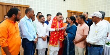 CM Dhami heard public grievances at the camp office.