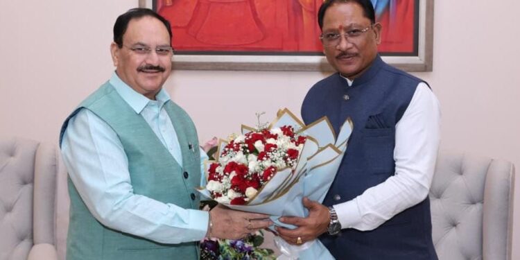 CM Vishnudev Sai met Union Health Minister JP Nadda