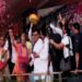 CM Yogi showered flower petals on Kanwariyas.