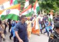 CM Yogi led the Tiranga Yatra in Gorakhpur.