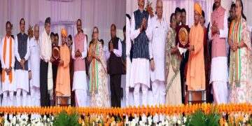 CM Yogi honored the families of the brave martyrs.