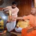 CM Yogi performs Rudrabhishek
