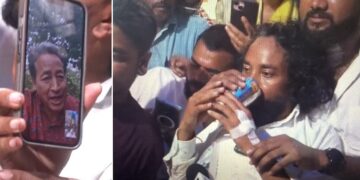 Devendra Mahto broke his water fast.