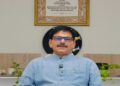 Dhirendra Singh inspected the waterlogged site near Noida Airport following the rain.
