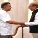 Indian High Commissioner Dinesh Trivedi met Bangladesh PM Rahman.