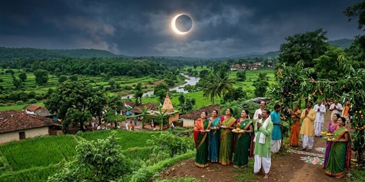 Surya Grahan on Hariyali Amavasya