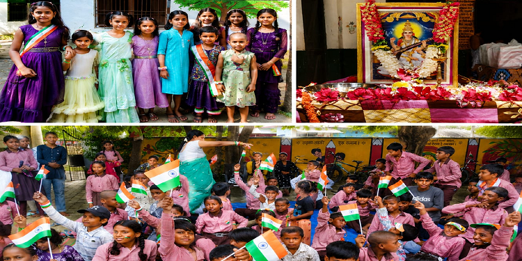 ‘Bharat Mata Ki Jai’ echoed in council schools and KGBVs.