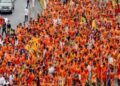 A flood of Kanwariyas in Haridwar