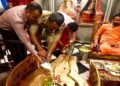 Mayur Dixit performed *Jalabhishek* at Daksheshwar Mahadev.