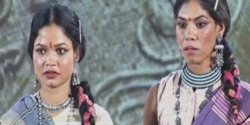 Surrendered Naxalite women walked the ramp.