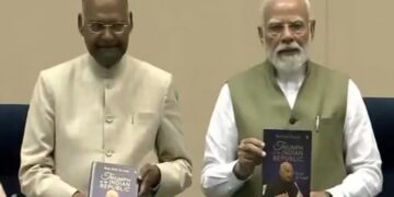 The PM launched former President Kovind's autobiography.