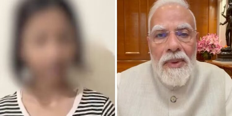 Female student apologized after remarks about PM Modi.