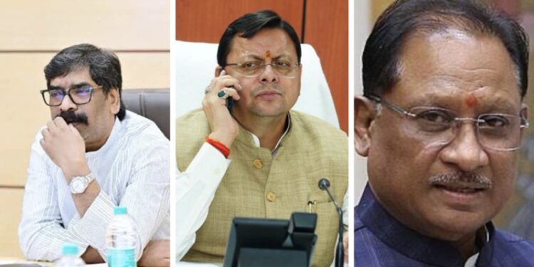 THDC Tunnel: Dhami briefed the CMs of Jharkhand and Chhattisgarh on the rescue operation.