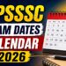 UPSSSC Exam Calender