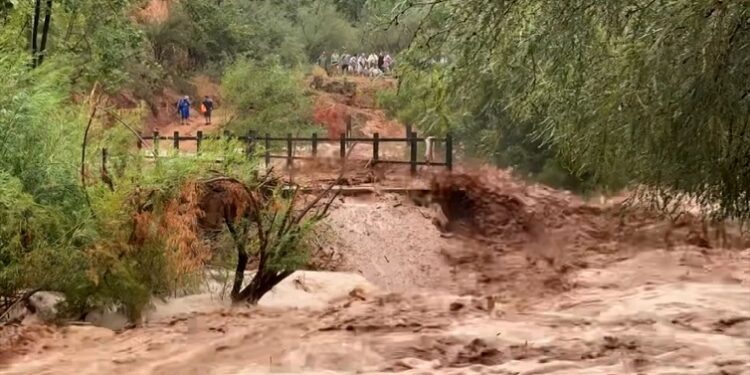 Flash floods wreak havoc in the Grand Canyon.