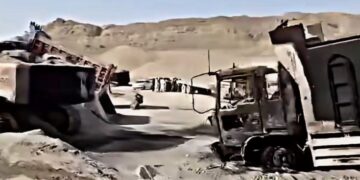 14 vehicles blown up in Balochistan.