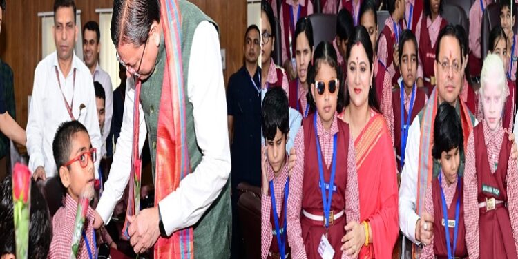 CM Dhami celebrated his birthday among divang children