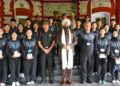 Students from Ladakh met Governor Gurmit Singh.