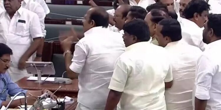 Uproar in the Tamil Nadu Assembly