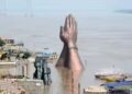 The fierce form of the Ganges in Varanasi